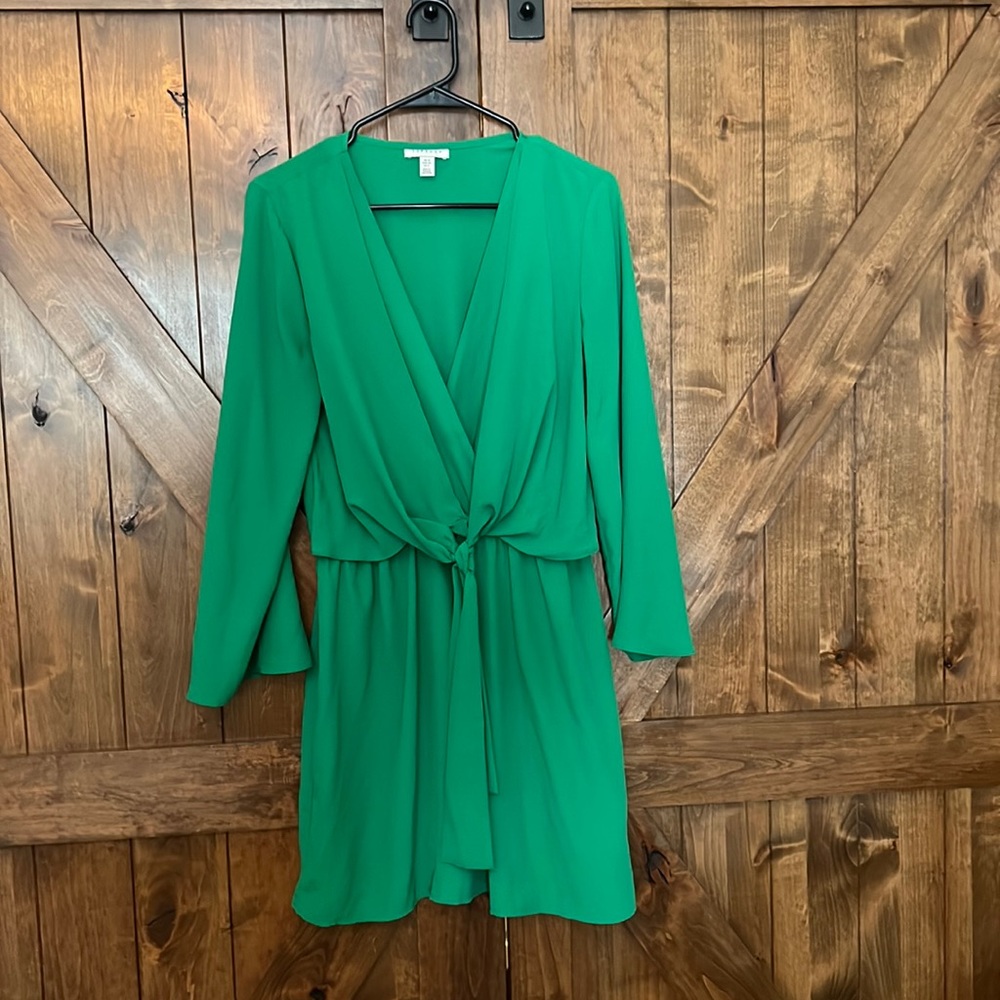Green topshop dress
